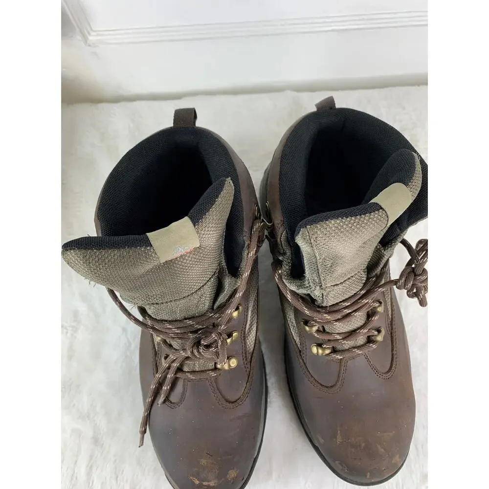 NORTIV 8 Men’s Brown Steel Toe Waterproof Work Boots Size 11